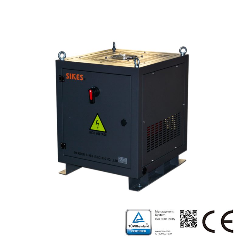 Three phase power isolation transformer with breaker，70kva